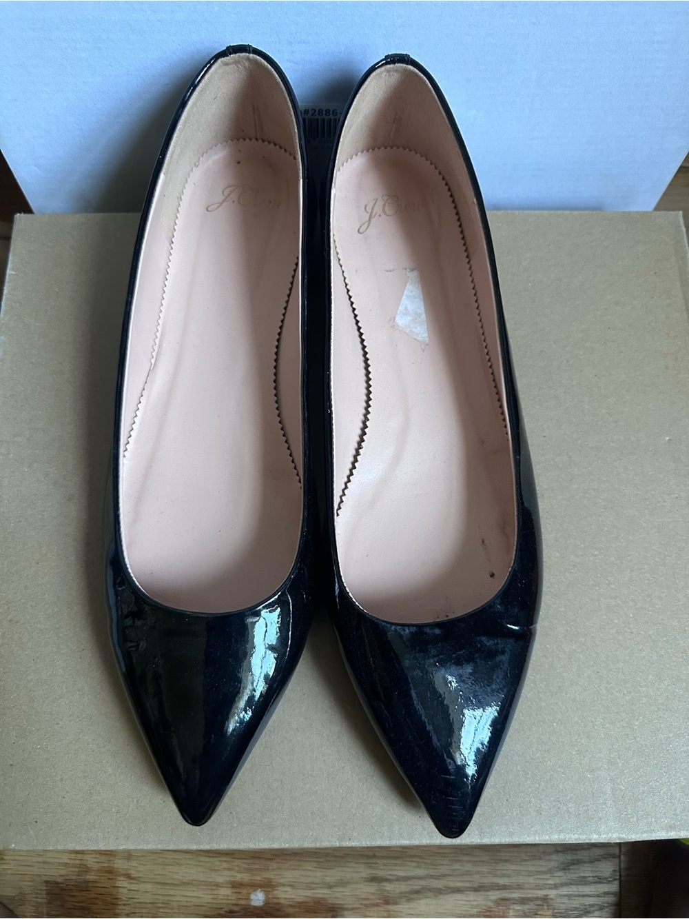 I. Crew Black Patent Pointed Toe Women's Flats by J. Crew - Picture 1 of 5